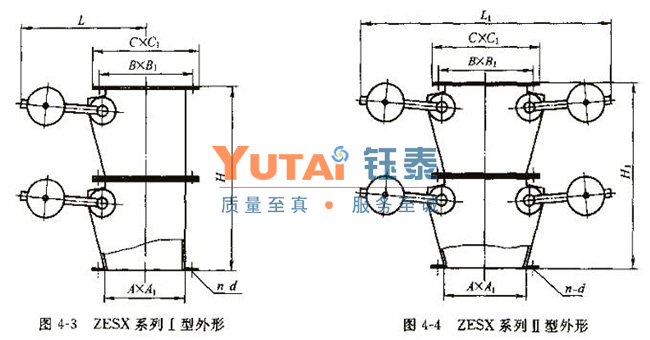 雙門垂錘翻板閥